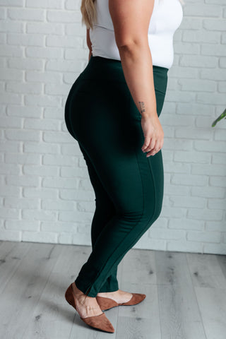 Bottoms Magic Skinny 28" Pants in Hunter Green