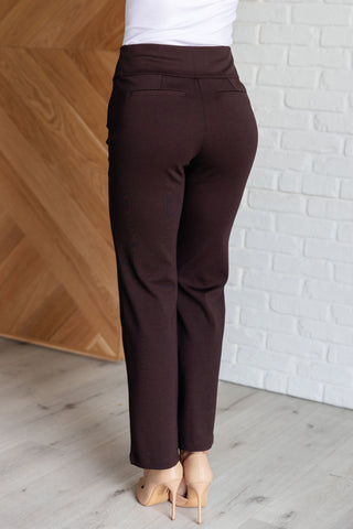 Bottoms Magic Straight Pants in Chocolate