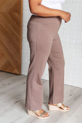 Bottoms Magic Straight Pants in Dark Mocha