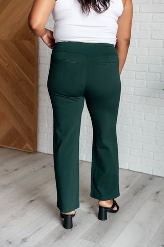 Bottoms Magic Straight Pants in Hunter Green