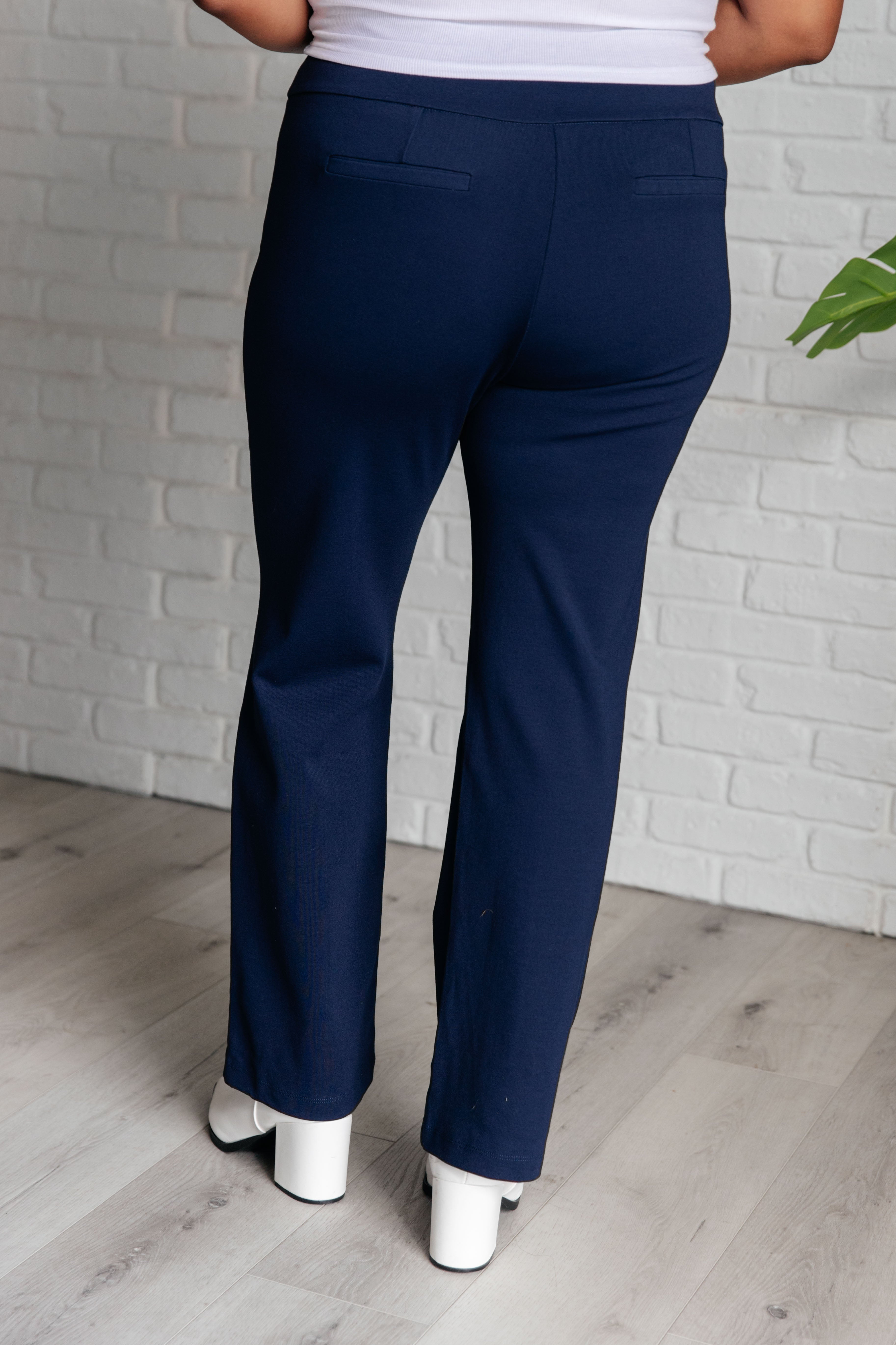 Bottoms Magic Straight Pants in Navy