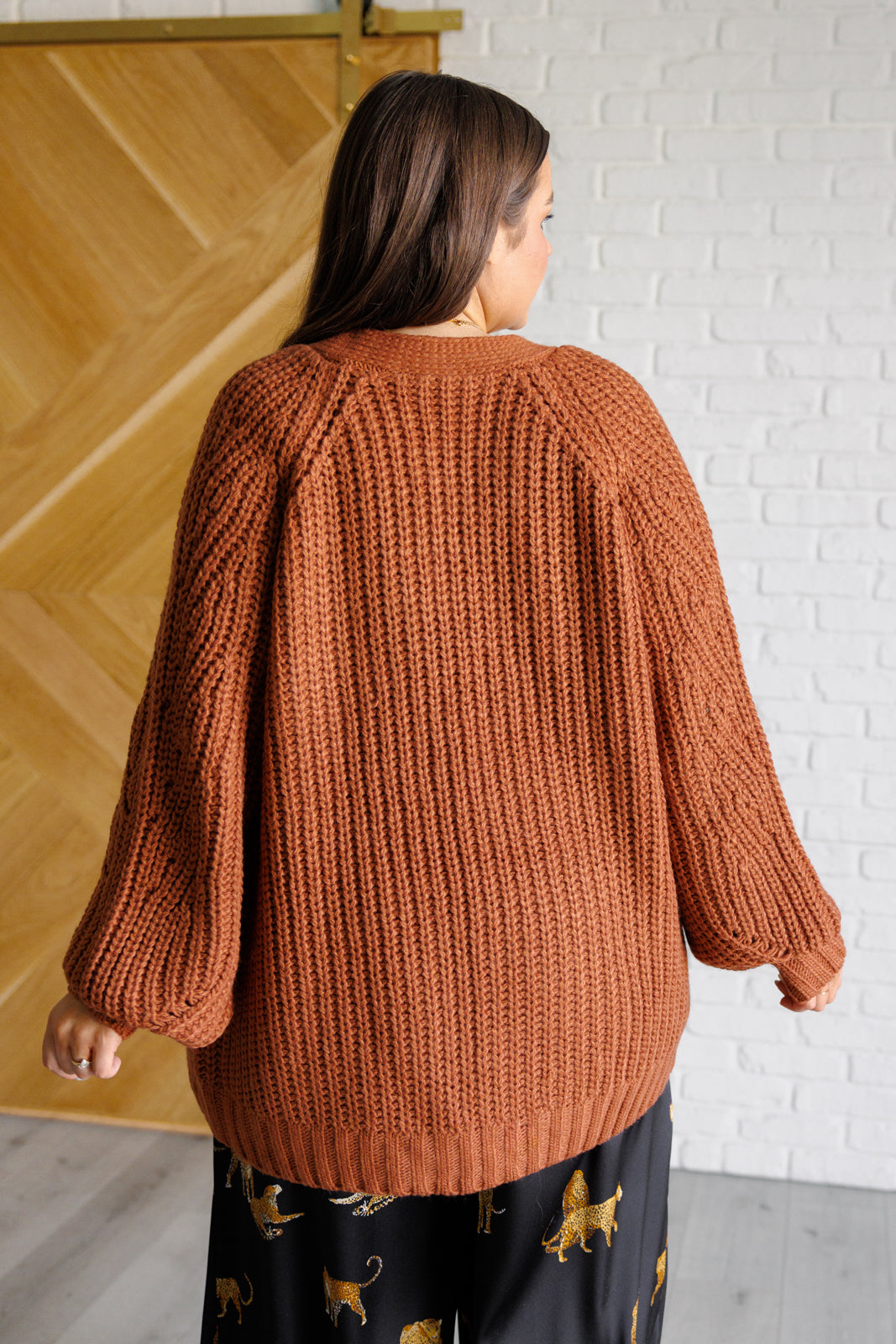 Layers Maybe Monday Cardigan in Chestnut