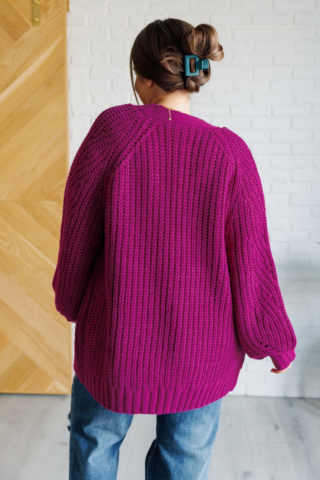 Layers Maybe Monday Cardigan in Berry