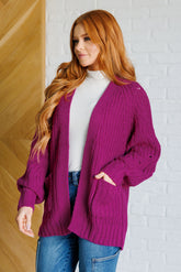 Layers Maybe Monday Cardigan in Berry