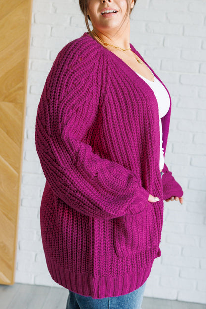 Layers Maybe Monday Cardigan in Berry