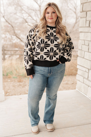Tops Mid Mod Floral Sweater