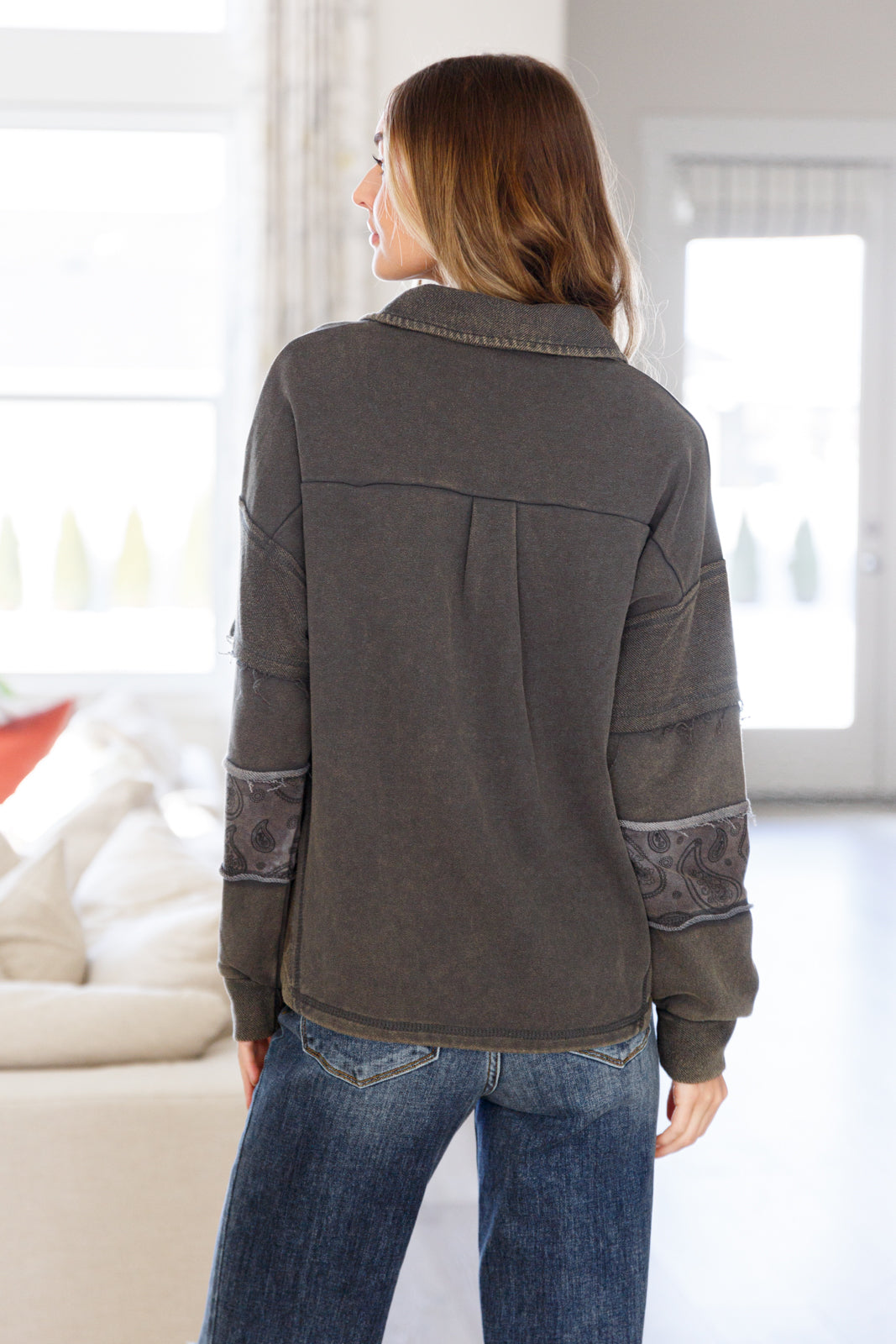 Tops Moonstone Mineral Wash Pullover