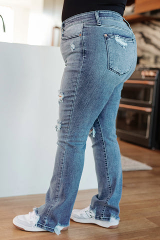 Denim O'Hara Destroyed Straight Jeans