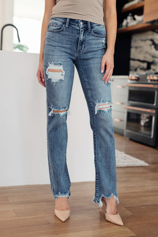 Denim O'Hara Destroyed Straight Jeans
