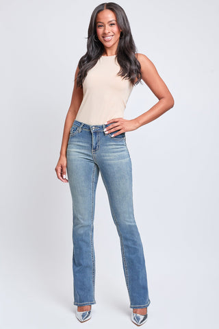 Pants Women's Heavy Stitch Mid Rise Bootcut Stud Jeans