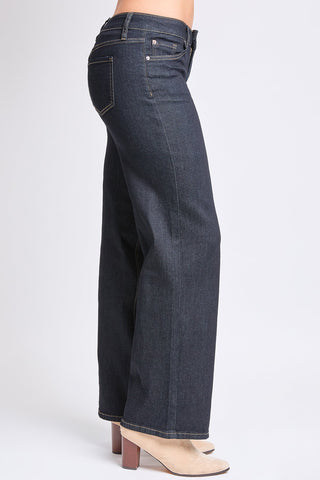 Pants Women's Low Rise Wide Leg Stretch Denim