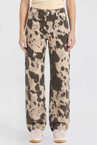 Women's Britney Printed Wide Leg Jeans