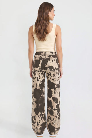 Women's Britney Printed Wide Leg Jeans