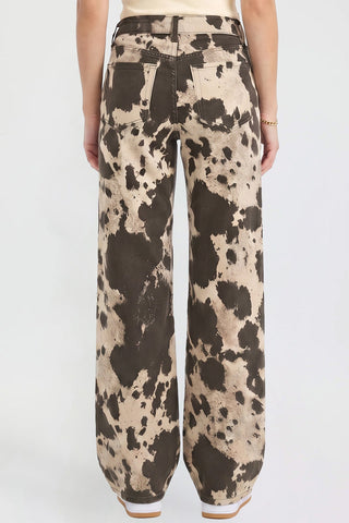 Women's Britney Printed Wide Leg Jeans
