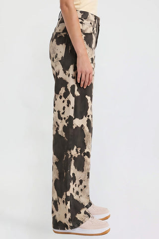 Women's Britney Printed Wide Leg Jeans