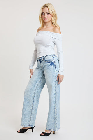Women's Luxe Britney Wide Leg Jeans