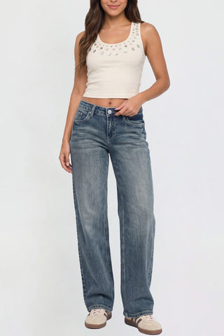 Women's Luxe Britney Wide Leg Jeans