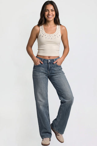 Women's Luxe Britney Wide Leg Jeans