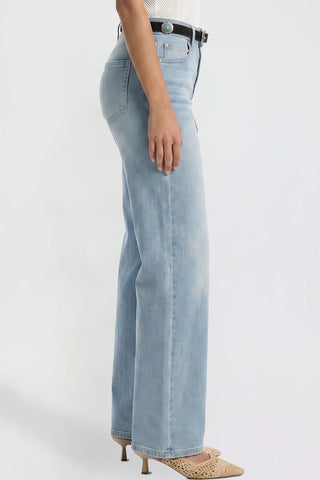Women's Britney Belted Wide Leg Jeans