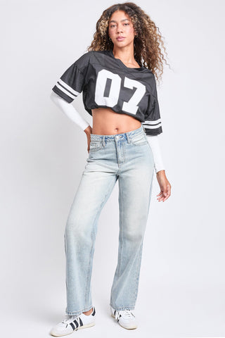 Women's High Rise Relaxed Rip Repair Jeans