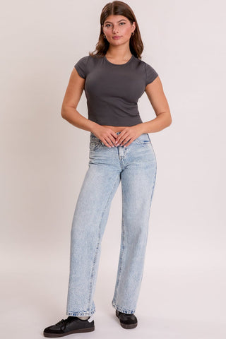 Women's Wide Leg with Butterfly Print