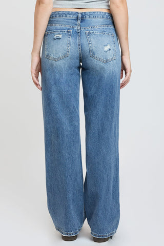 Pants Women's Britney Patchwork Wide Leg Jeans