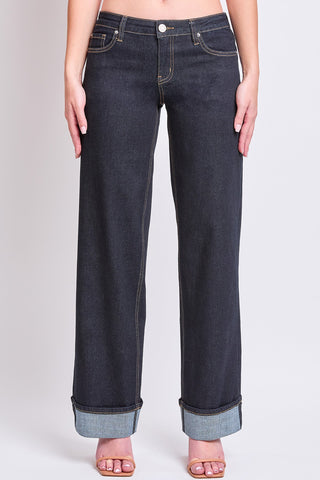 Pants Women's Britney Low Rise Wide Leg Cuff Jeans