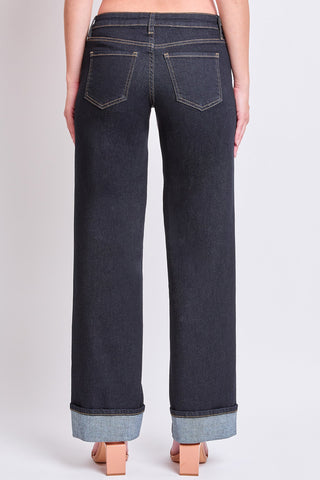 Pants Women's Britney Low Rise Wide Leg Cuff Jeans