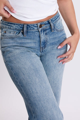 Women's Britney Low Rise Wide Leg Cuff Jeans