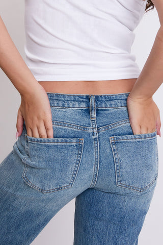 Women's Britney Low Rise Wide Leg Cuff Jeans