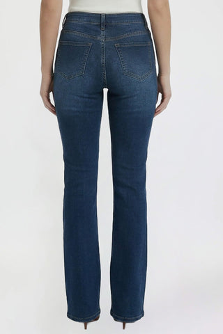 Women's Bootcut Jeans with Cross Hatch Detail