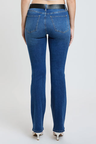 Pants Women's Mid Rise Belted Bootcut Jeans