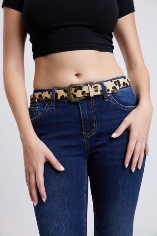 Pants Women's Mid Rise Belted Bootcut Jeans