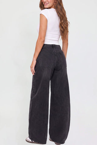 Women's Moto Relaxed Rise Baggy Barrel Jeans with Seam Detail