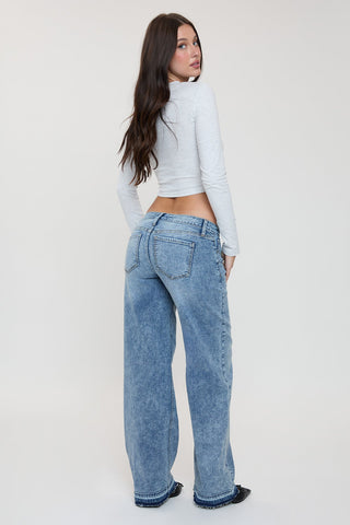 Women's Release Hem Wide Leg Jeans