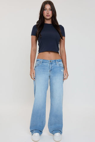Women's Low Rise Wide Leg Jeans