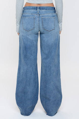 Women's Low Rise Wide Leg Jeans