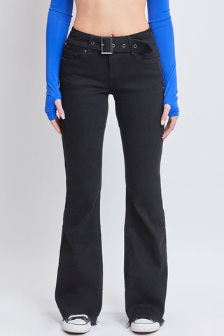 Pants Women's Belted Flare Jeans