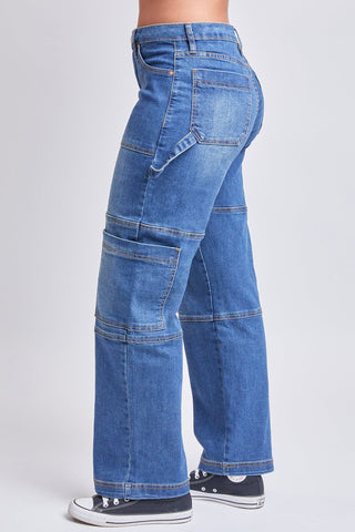 Women’s High Rise Straight  Cargo Jeans