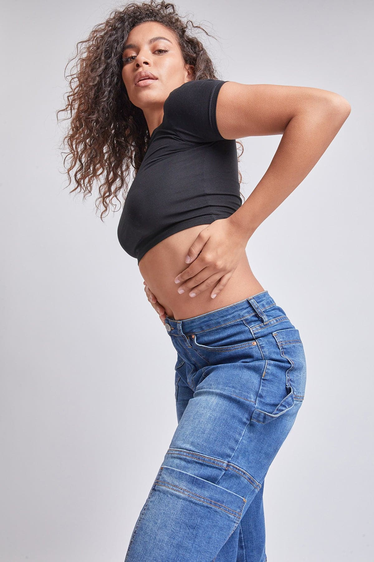 Women’s High Rise Straight  Cargo Jeans