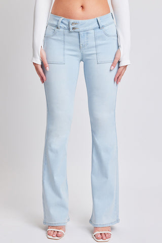 Women's Flare Flap Back Pocket Jeans