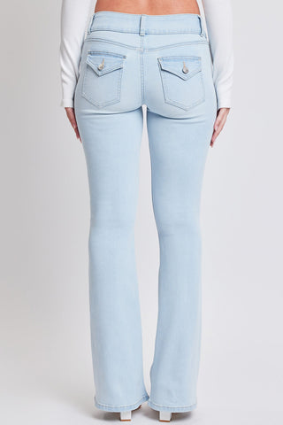 Women's Flare Flap Back Pocket Jeans