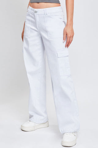 Pants Women's Cargo Jeans with Bungee Hem