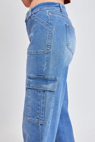 Pants Women's Cargo Jeans with Bungee Hem