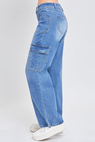 Pants Women's Cargo Jeans with Bungee Hem