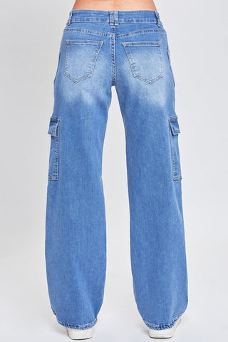 Pants Women's Cargo Jeans with Bungee Hem