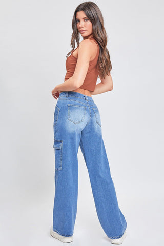 Pants Women's Cargo Jeans with Bungee Hem