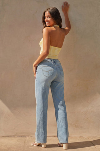 Women's Luxe Low Rise WannaBettaButt Wide Leg Jeans