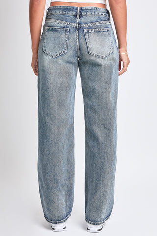 Women's Wide Leg Low Rise Rigid Jeans