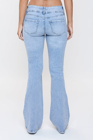 Women's Patch Pocket Flare Jeans